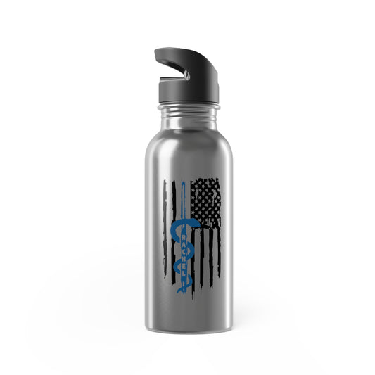 Personalized EMS Tumbler | Rod of Asclepius & Flag