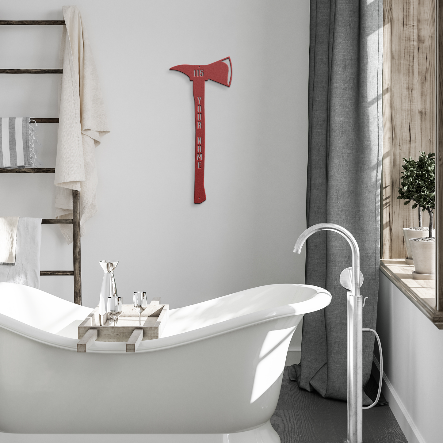 Customizable_Firefighter_Axe_Metal_Wall__Red_Modern_Bathroom_Mockup.png