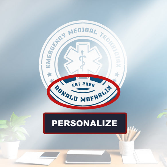 Custom EMT Caduceus Metal Wall Sign – Personalizable with Name & Graduation Year