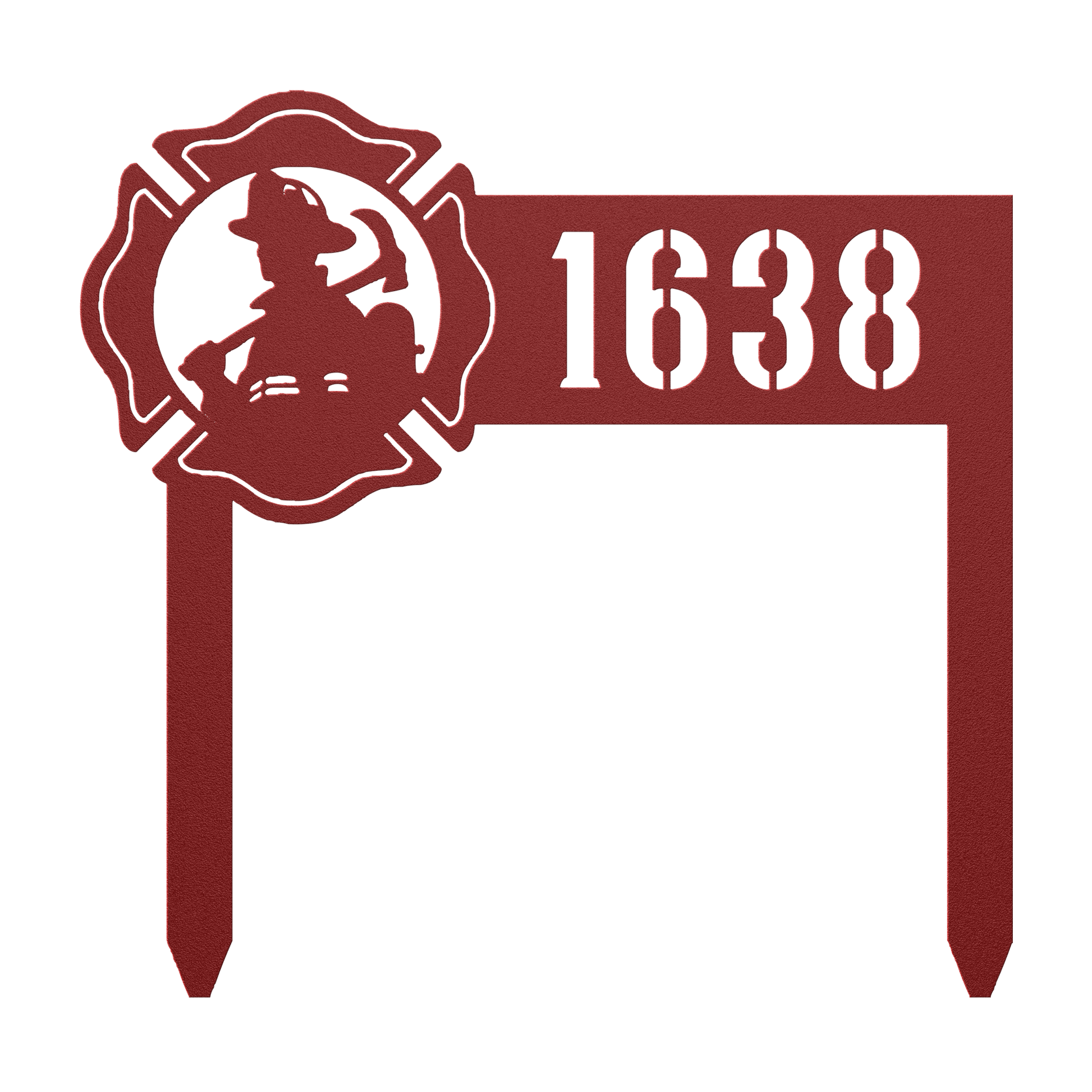 Firefighter_Silhouette_Address_Curb_Sign_Red_Transparent_Mockup.png