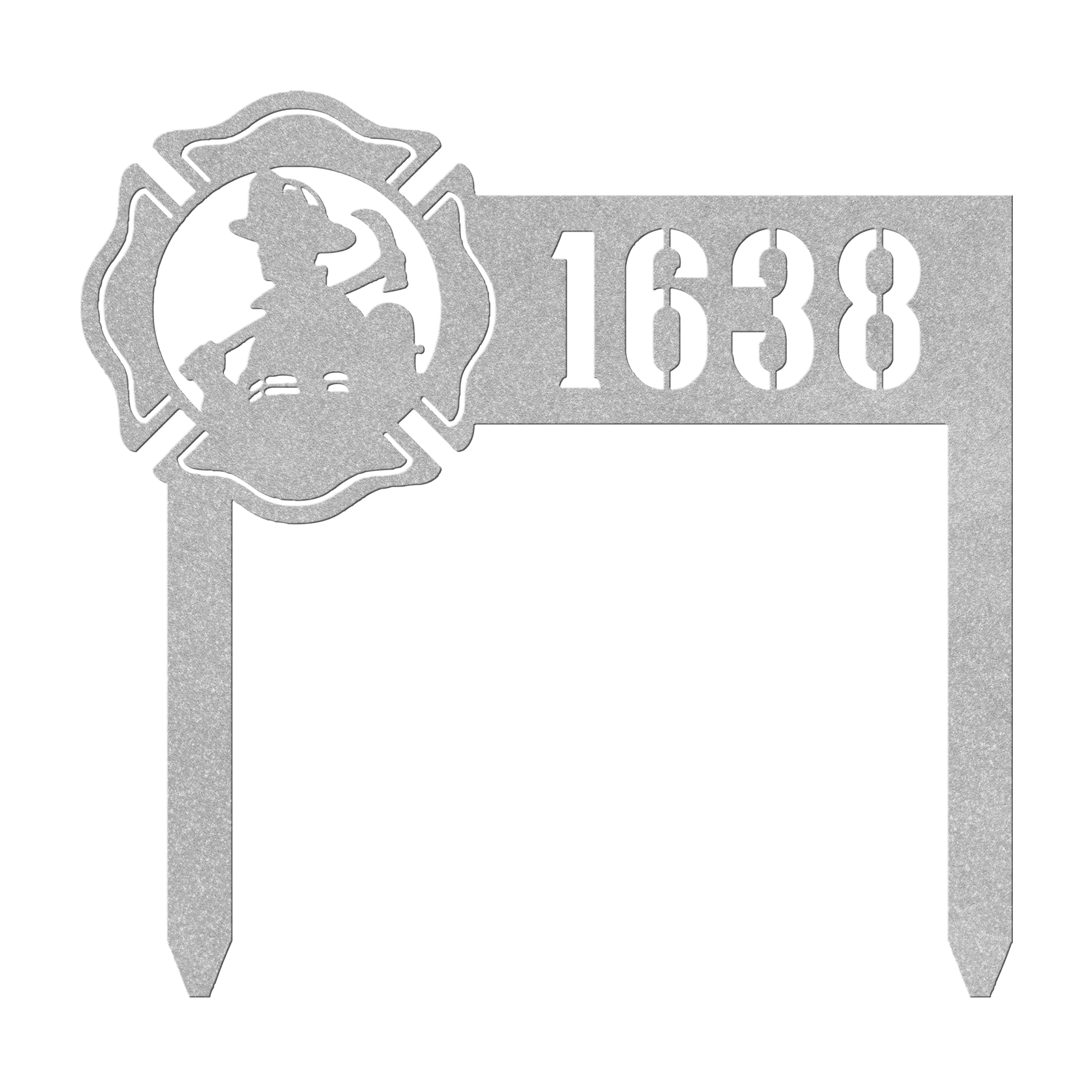 Firefighter_Silhouette_Address_Curb_Sign_Silver_Transparent_Mockup.png