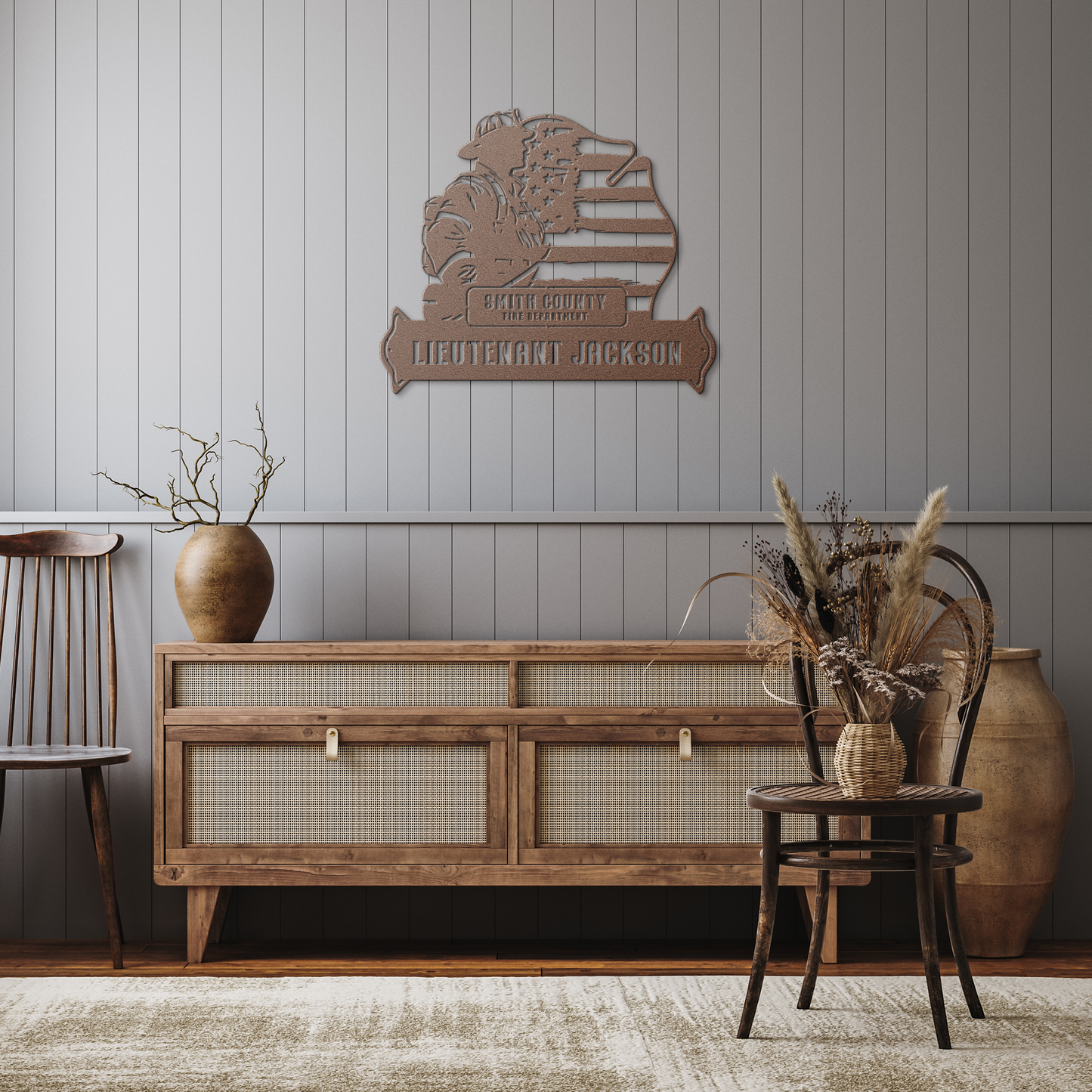 Personalized_Firefighter_Maltese_Metal_W_Copper_Rustic_Hallway_Mockup.png