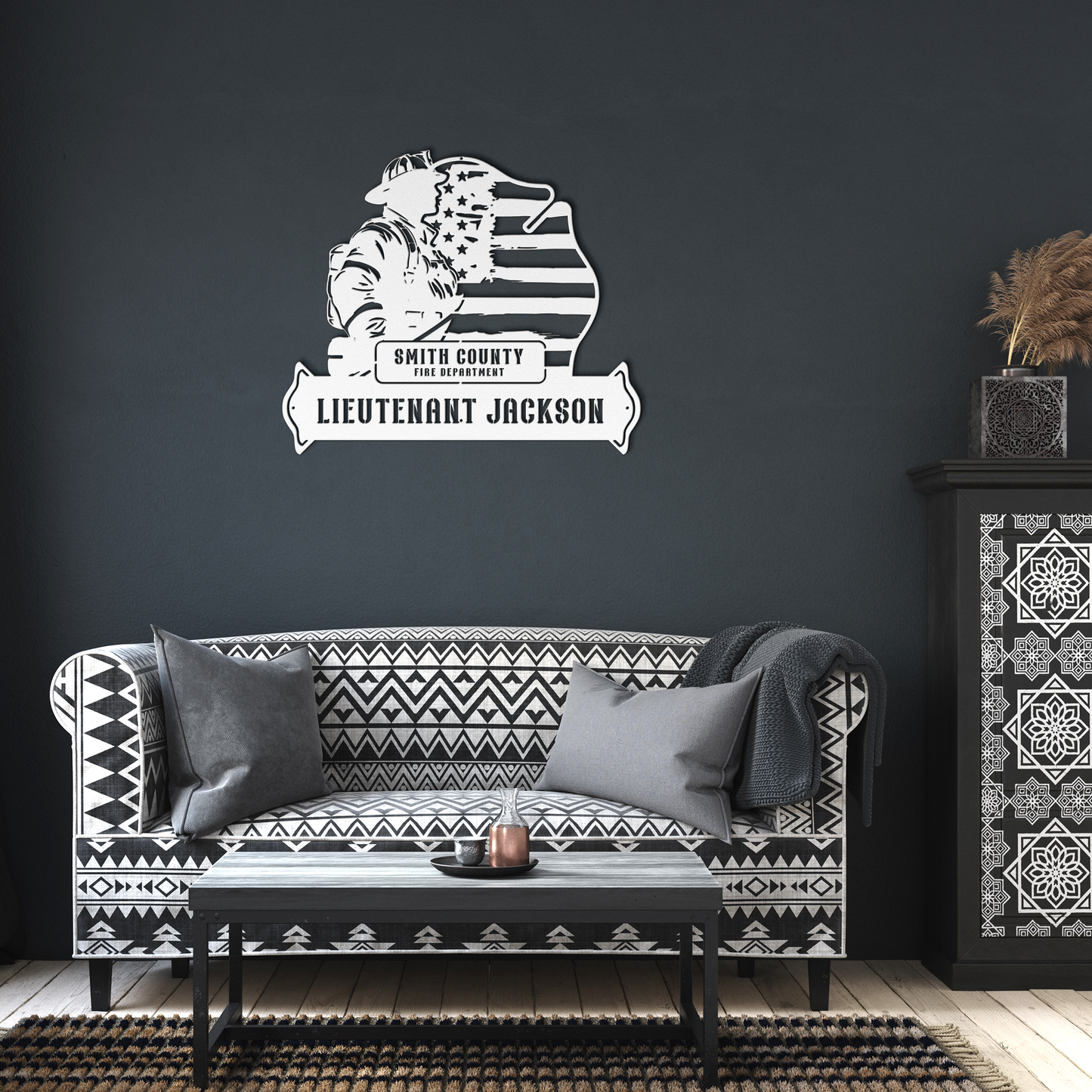 Personalized_Firefighter_Maltese_Metal_W_White_Dark_Living_Room_Mockup.png