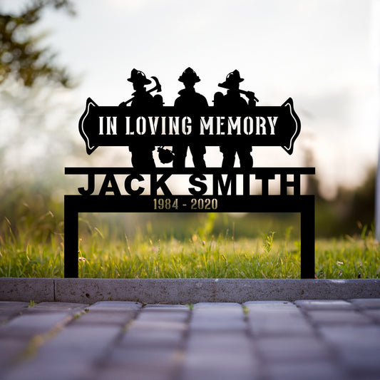 "In Loving Memory" Firefighter Memorial Stake