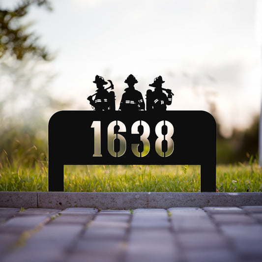 Personalized Firefighter Address Sign