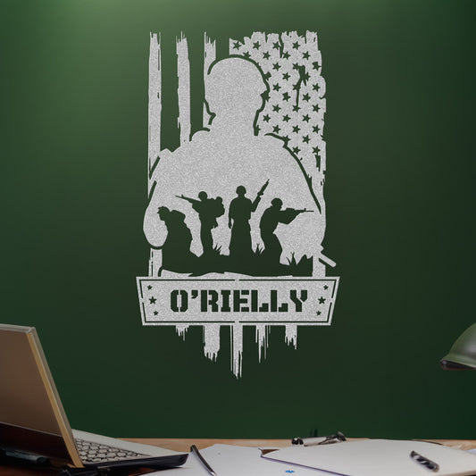 Custom Military Metal Sign – Soldier & Platoon Tribute with Personalized Name