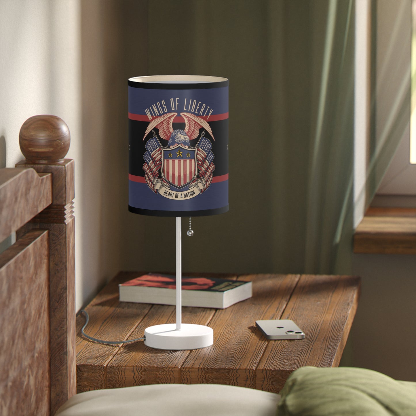 Wings of Liberty Patriotic Table Lamp, US|CA plug