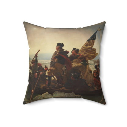 Washington Crossing the Delaware" Patriotic Pillow – Emanuel Leutze’s Iconic Painting