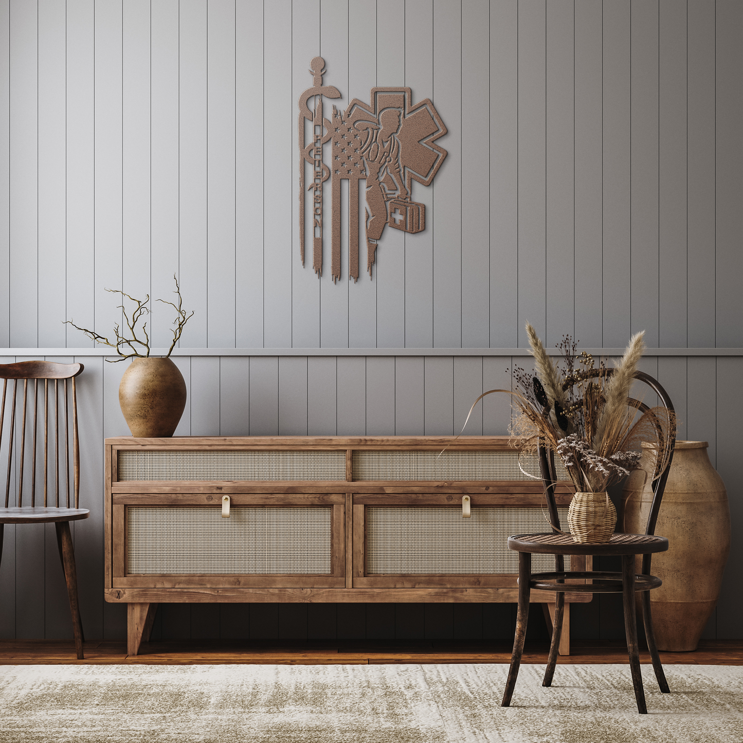 Personalized_EMT__Paramedic_Metal_Sign__Copper_Rustic_Hallway_Mockup.png