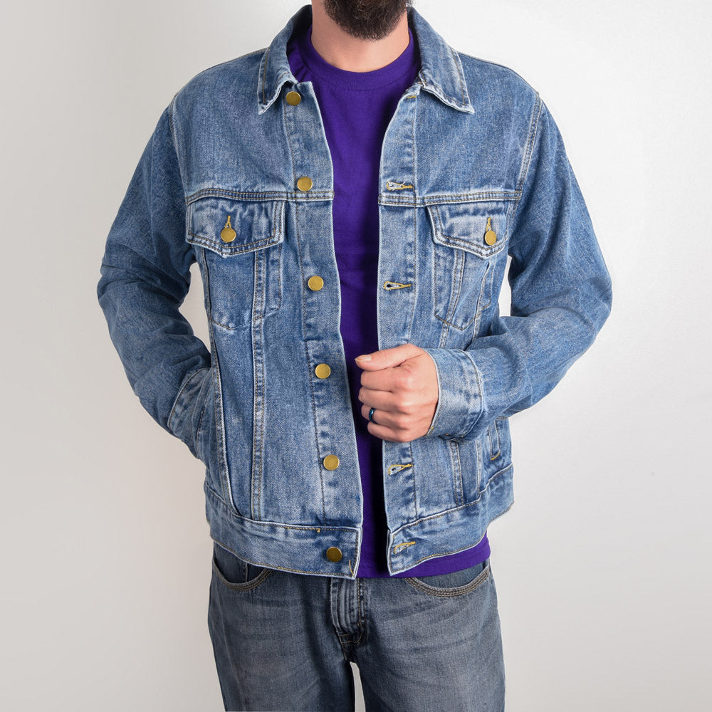 Men's Denim Jacket – Wings of Liberty, Heart of a Nation