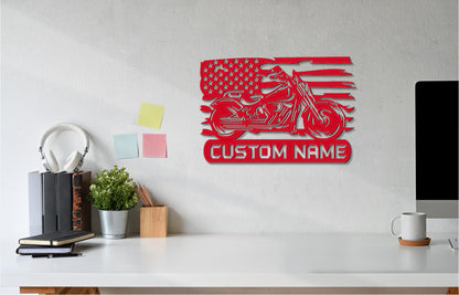 American Pride Custom Metal Biker Sign